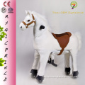 Lovely toys!!!electrical riding with white skin, warm and lovely horse, jumping pony animals